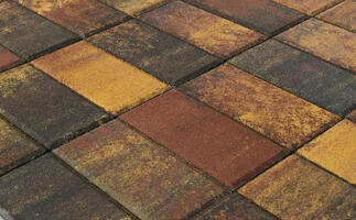  Брусчатка Braer Прямоугольник ColorMix 200х100х40мм цвет Мальва: внешний вид